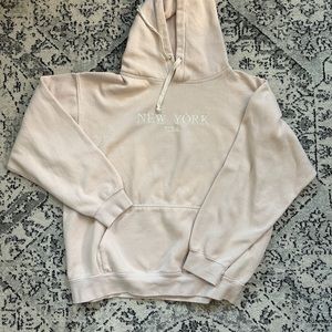 LIGHT PINK BRANDY MELVILLE NEW YORK HOODIE